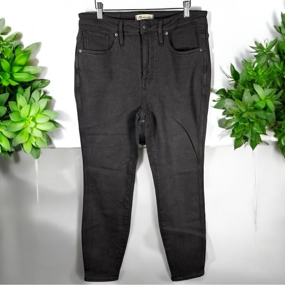 Madewell Denim - Madewell 10" High-Rise Skinny Jeans in Starkey Soft Black Gray Wash EUC 14W